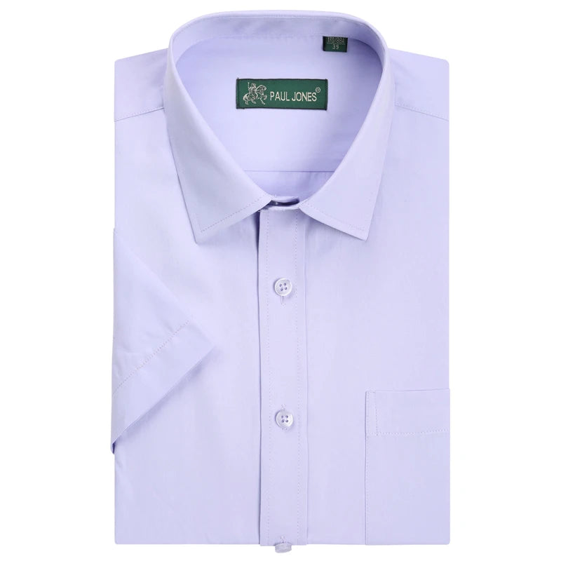 Men's Short Sleeve Shirts Men Business Formal Dress Shirts Social Shirt Classic Style Brand Non-Iron Male Shirts Office Wear